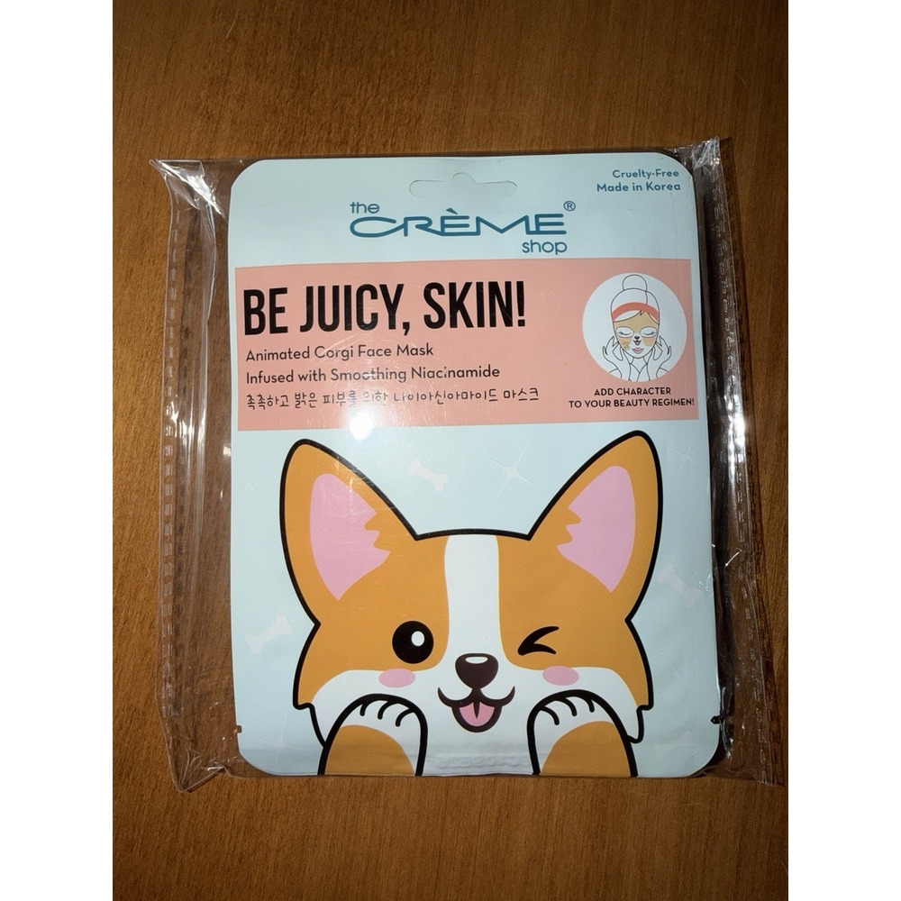 NEW The Creme Shop Be Juicy, Skin Animated Corgi Sheet Mask PACK OF 6